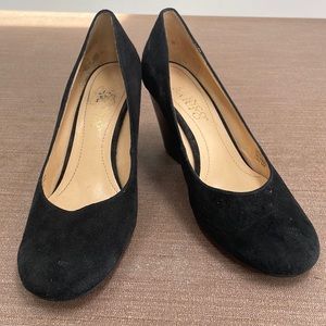Franco Sarto black wedge heel